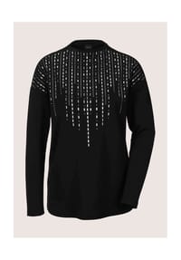 MADELEINE - Sweatshirt mit Strass-Besatz - schwarz