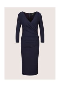 MADELEINE - Stretchkleid in Wickeloptik - darkblue