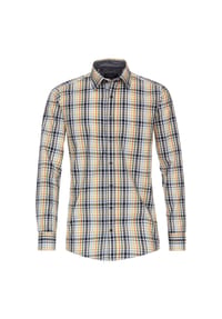 CASAMODA - Herren Freizeithemd kariert Casual Fit - Gelb