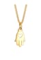 elli. PREMIUM Halskette Hamsa Hand Herz Symbol Talisman 585 Gelbgold Bild 1