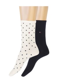 TOMMY HILFIGER - Classic Socken, 2er-Pack, Punkte-Design, für Damen - 001 BLACK