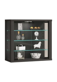 VCM. - Glasvitrine hängend | Vitrine Glas mit ESG-Sicherheitsglas | Maße: H. 40 x B. 43 x T. 18 cm | Hängevitrine Glas | Modern und platzsparend | Glas Vitrinenschrank - Vitrosa S - 