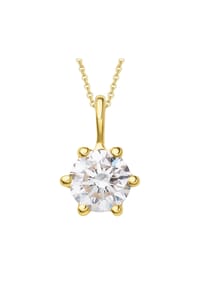ONE ELEMENT Timeless Diamonds - 0.25 ct Diamant Brillant Anhänger aus 585 Gelbgold - gold