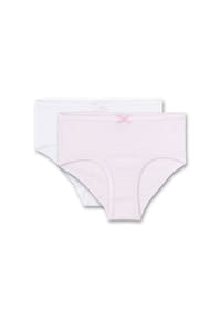 s.Oliver - Mädchen 2er Pack Hipslip - Slip, Unterhose, Brief, uni - Orange