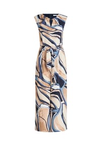 BETTY & CO - Jumpsuit, Split-Neck, Reißverschluss, für Damen - 1888 NATURE/BLUE