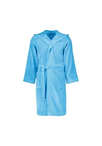 VOSSEN® - Bademäntel unisex Kurzmantel mit Kapuze Texas turquoise - 5570 - blau