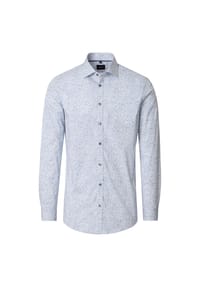 VENTI - Herren Businesshemd Print Body Fit - Blau