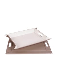 PROFINO Tablett / Tischset - FREEFORM® - TAUPE/WEISS