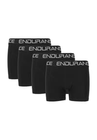 ENDURANCE - Boxer Shorts Burke Jr. 4er-Pack aus atmungsaktivem Material - 1001 Black