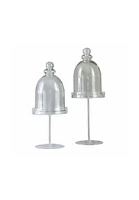 LOBERON Glasglocke 2er Set Hibous klar - Vorratsdosen & Glasglocken - klar
