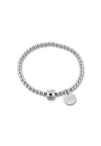 ONE ELEMENT Essential Line - Armband Kugelkette aus 925 Silber Ø 54,0 mm mit Gummiband - silber