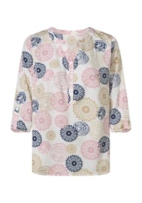 SIEH AN! - 3/4-Arm-Bluse - ecru-mauve-bedruckt