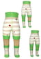 ROGO Strickleggings Sommer Set grüne Wiese mit Ringel--Muster Bild 3
