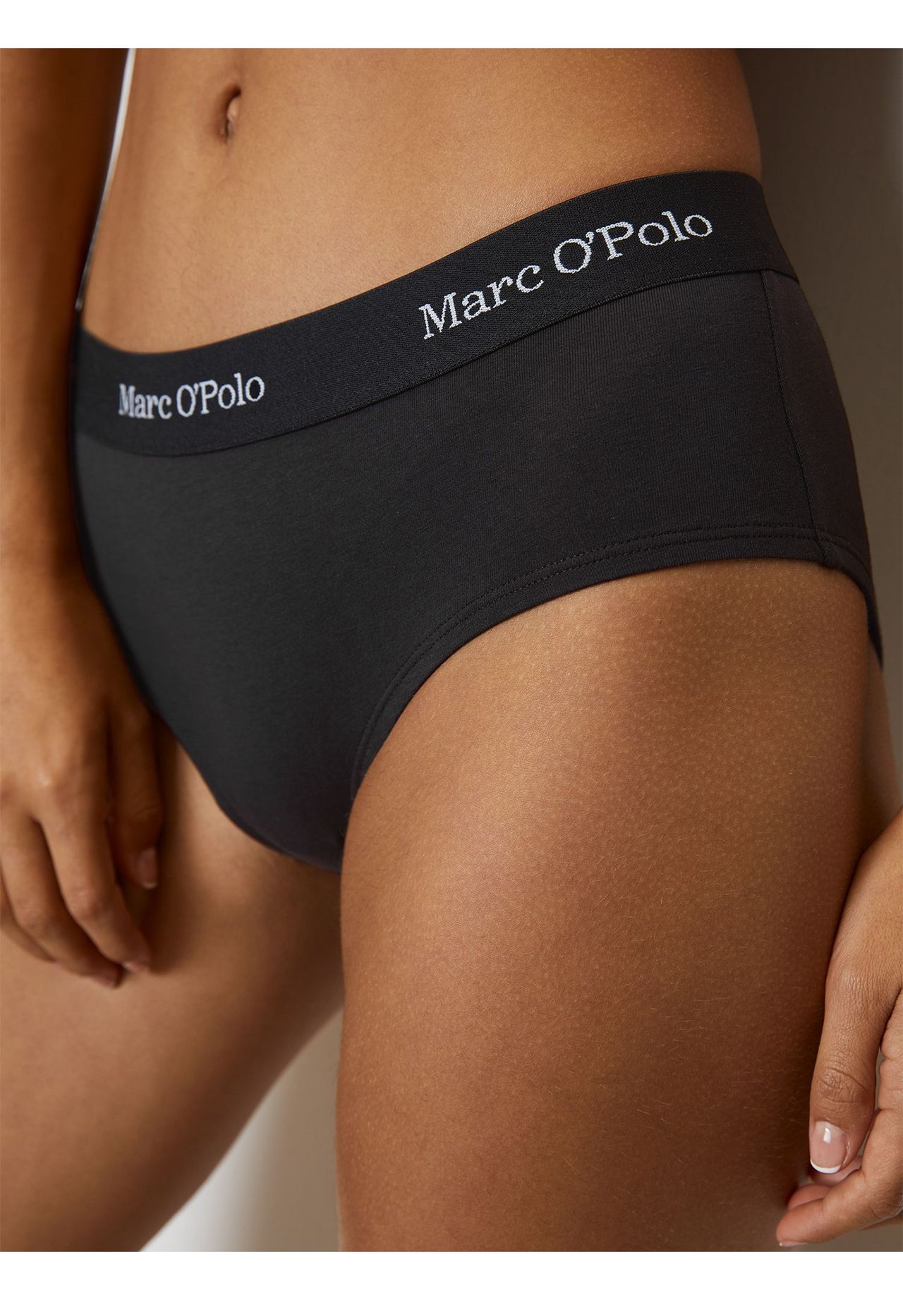 Marc O'polo Essentials Slip, 3Er-Pack, Logo-Bund, FüR Damen, Schwarz, L