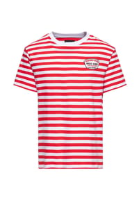 KING KEROSIN - T-Shirt mit Bretonstreifen Redondo Beach - Speed Kings - braun