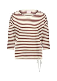 BETTY BARCLAY - Strickpullover mit U-Boot-Ausschnitt - 1971 CREAM/BROWN