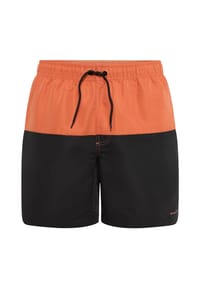 MANGUUN - Badeshorts Michael 16 cm, Tunnelzug, für Herren - E002 BLACK / RED