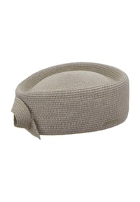 SEEBERGER - Papierborte Käppchen  mit Schleife 55617-0 - rauchgrau