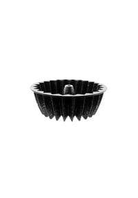 ALMINA® - Backform Ø 26 cm aus Guss - Schwarze Form mit Rillenstruktur - Schwarz 26 x 9 cm
