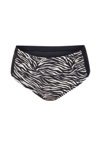 DESIRéE - Bikinihose, Animal Print, Highwaist, für Damen - BLACK AOP