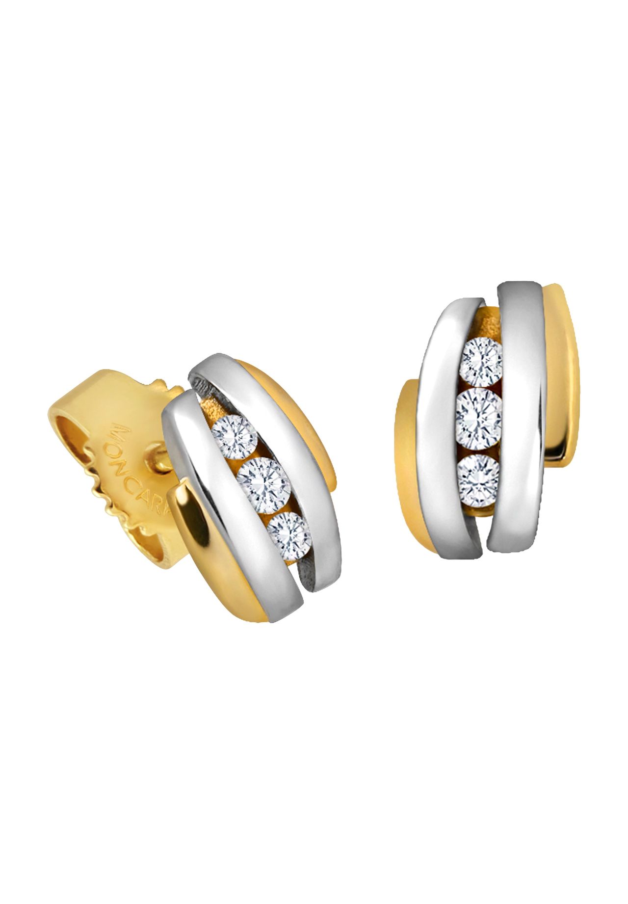 Miore Damen Ohrstecker – Runde Scheiben Aus 9 Karat / 375 Gelbgold | Elegante Ohrringe Für Jeden Tag
