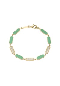 GIORGIO MARTELLO MILANO - Armband mit Emaille-Einlagen und Zirkonia, Silber 925 - gold