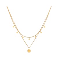elli. - Halskette Layer Plättchen Disc Sonne 925 Silber - Gold
