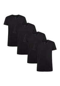 Bamboo basics© - Damen T-Shirt KATE, 4er Pack - Unterhemd, Rundhals, Single Jersey - Grün