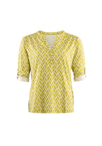 STOOKER® - MARIE  PRINT Damen Shirt 3/4-Arm - blue abstract aop