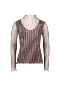 zero - Mesh-Shirt mit grafischem Print - CreamBrown