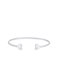 elli. PREMIUM - Armband Armreif Offen Herz Liebe Love Valentin 925 Silber - Gold