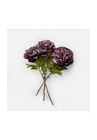 LOBERON - Kunstblume Pfingstrose 3er Set Dahlyra bordeaux - bordeaux