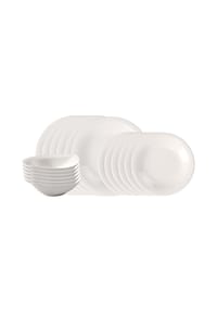 like. by Villeroy & Boch Dinner-Set Essential 18er Set weiß - ESSENTIAL - weiß