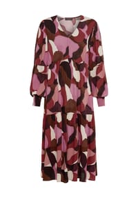 MANGUUN collection - Shirtkleid, 3/4-lang, für Damen - 1 RED PRINT