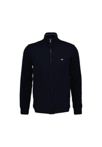 GANT - Herren Strickjacke - SUPERFINE LAMBSWOOL ZIP CARDIGAN, Stehkragen, Wolle - Dunkelblau