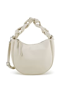 HARPA - Schultertasche CINCI mit geflochtenem Henkel - cashmere cream
