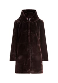 BETTY BARCLAY - Plüschjacke mit Kapuze - beige