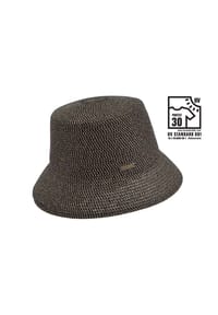 SEEBERGER - Bucket Hat, Emblem, für Damen - 9310 LINEN/BLACK