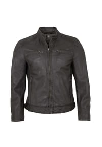 gipsy® - Herren Lederjacke Lammnappa anthracite - anthracite