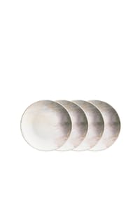 MÄSER Dessertteller-Set, Steinzeug Aquarellia - Aquarellia Lila - Weiß, Lila
