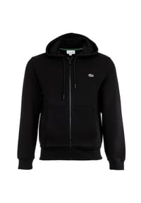 LACOSTE - Herren Sweatjacke mit Kapuze - Zipper, aufgerautes Fleece, Baumwoll-Mix - Blau