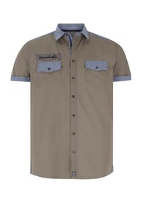 JAN VANDERSTORM - Kurzarmhemd HERKKO - beige