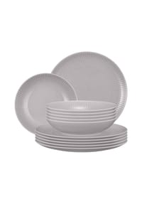 Seltmann Weiden Tafelservice Amina 12er Set - AMINA - grau