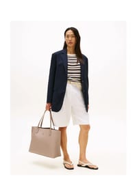 TOMMY HILFIGER - DISTINCT Shopper, Kunstleder, für Damen - COASTAL TAUPE