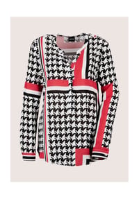 MADELEINE - Tunika-Bluse - schwarz / weiß / grün