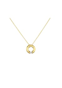 MONCARA - Damen Anhänger mit Kette, 585er Gold, 1 Diamant ca. 0,10 Karat - Gelbgold