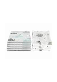 M.M.C. - Spucktuch 10 PACK Spucktücher 80x70 cm Mulltücher - 10 Wolken Grün