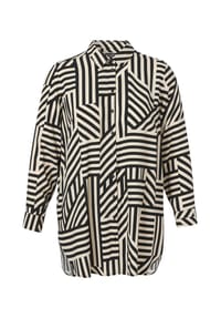 VIA APPIA -DUE- - Bluse aus Viskose - schwarz / beige