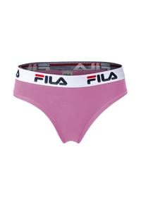 FILA - Damen Slip - Regular Waist, Brief mit breitem Logo-Bund, Baumwolle, einfarbig - Lila