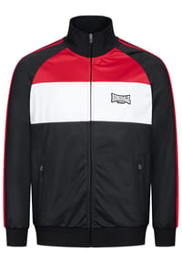 LONSDALE™ - Herren Trainingsjacke normale Passform BRACKLESHAM - Black/Dark Red/White